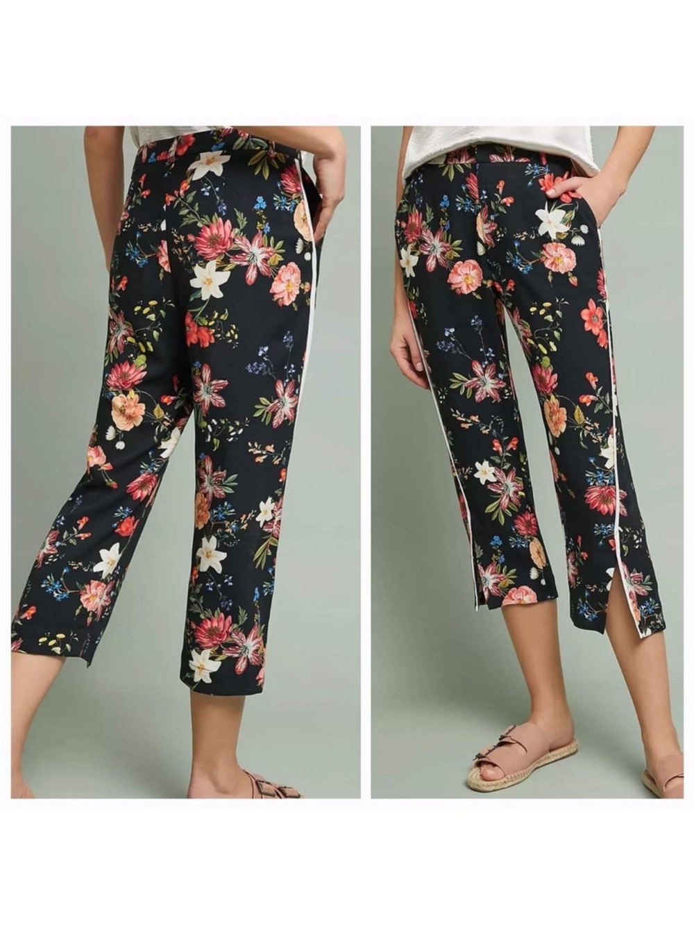 EUC farm Rio floral cropped pants